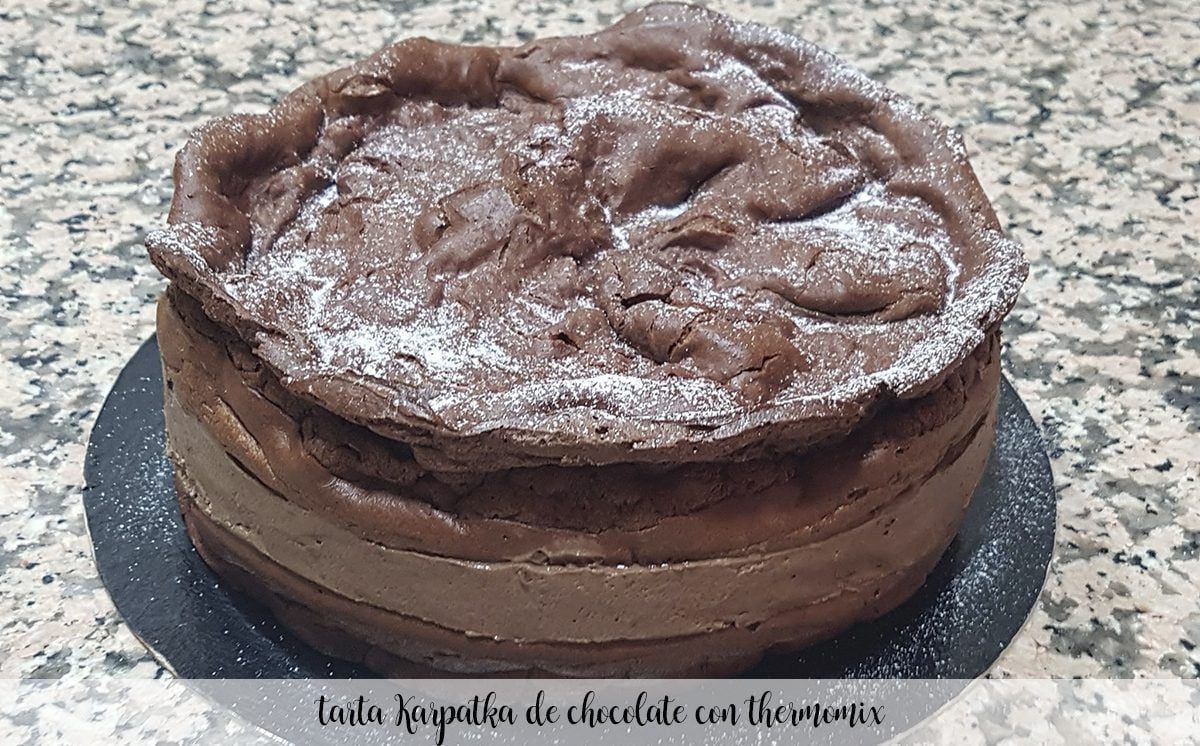 Gâteau au chocolat Karpatka au thermomix recettes pour thermomix