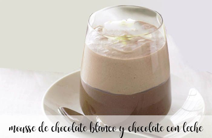 Chocolat blanc et mousse au chocolat au lait avec thermomix