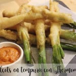 Calçots en tempura au Thermomix