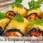 Rouleaux d'aubergines au jambon au thermomix