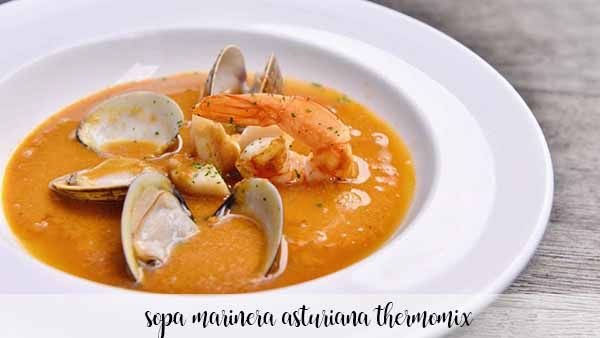 Soupe de fruits de mer asturienne au Thermomix