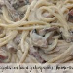 Spaghetti aux lardons et champignons Thermomix