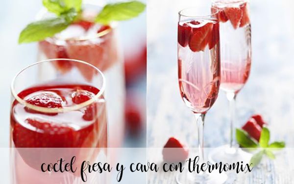 Cocktail fraise et cava au thermomix