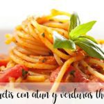 Spaghetti au thon et légumes au thermomix