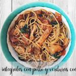 Spaghettis complets au poulet et légumes au Thermomix