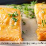 Varoma saumon en réduction orange et moutarde au thermomix