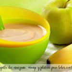 Nourriture pour bébé pomme, mangue et banane au thermomix