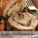 Filet de longe cuit à la vapeur farci au jambon et au fromage avec Thermomix
