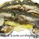 Turbot al Varoma aux palourdes et crevettes