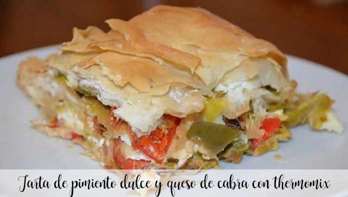 Tarte aux poivrons et fromage de chèvre au thermomix