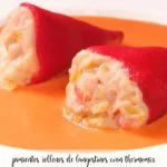 Poivrons farcis aux crevettes au Thermomix