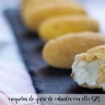 Croquettes de fromage de Cabrales avec pot OGM