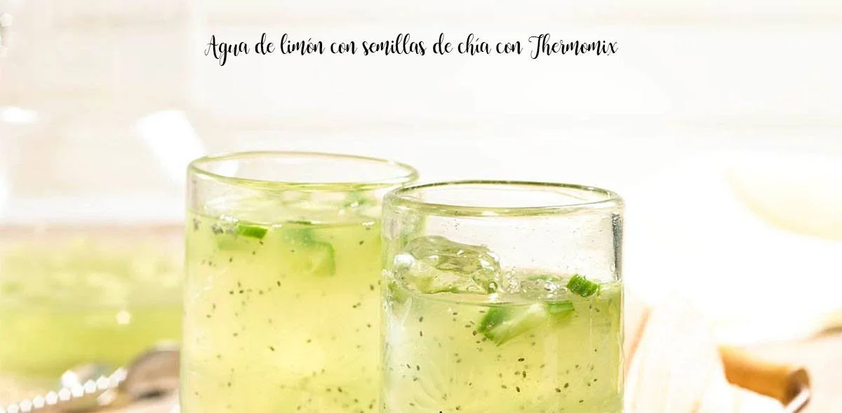 Eau citronnée aux graines de chia avec Thermomix
