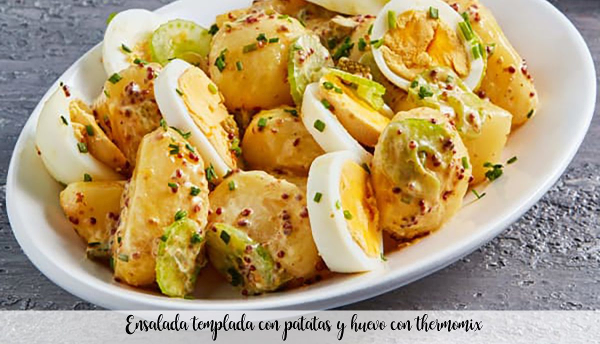 Salade tiède aux pommes de terre et œuf au thermomix