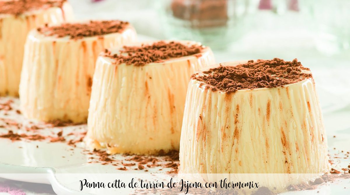 Panna cotta au nougat de Jijona au thermomix - recettes pour thermomix