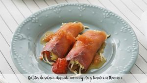 Rouleaux de saumon fumé avec vinaigrette et tomate au themomix