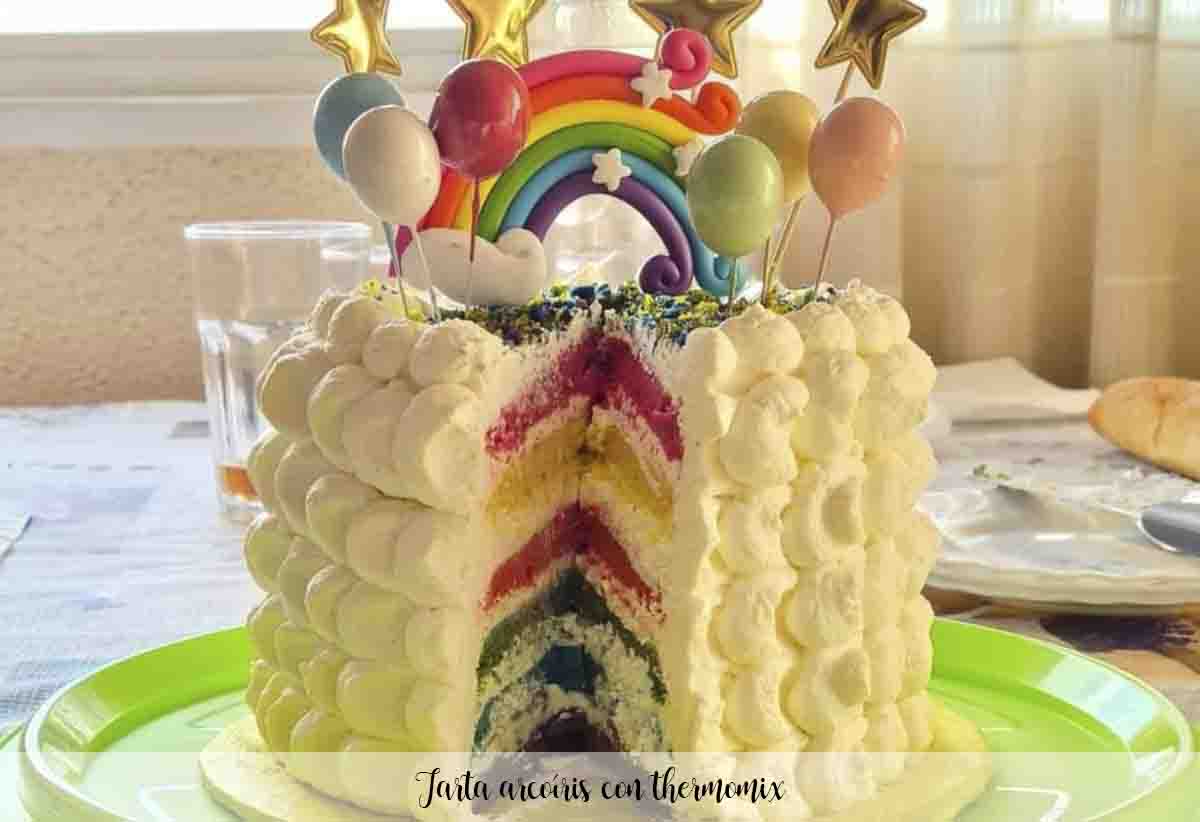 Gâteau arc-en-ciel au thermomix - recettes pour thermomix