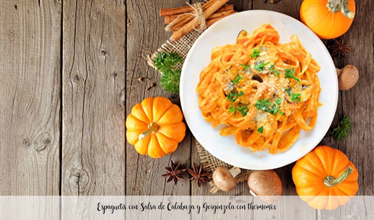 Spaghetti sauce potiron et gorgonzola au thermomix