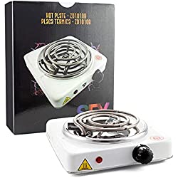 SFY Réchaud électrique pour chicha narguilé - Réchaud à charbon - Plaque de feu pour la cuisson - 1000W (Blanc 1)