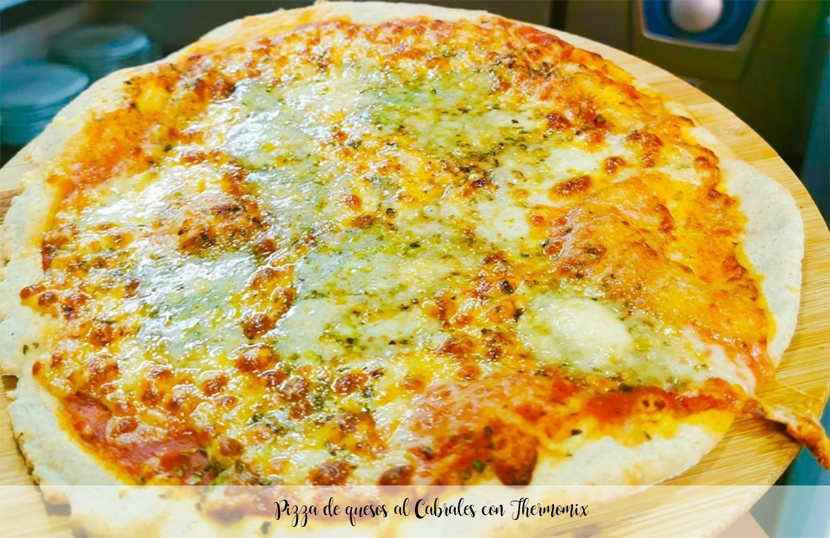 Pizza au fromage al Cabrales au Thermomix