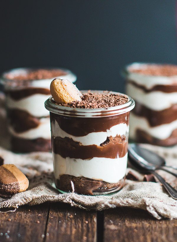 Tiramisu au chocolat dans un verre au Thermomix