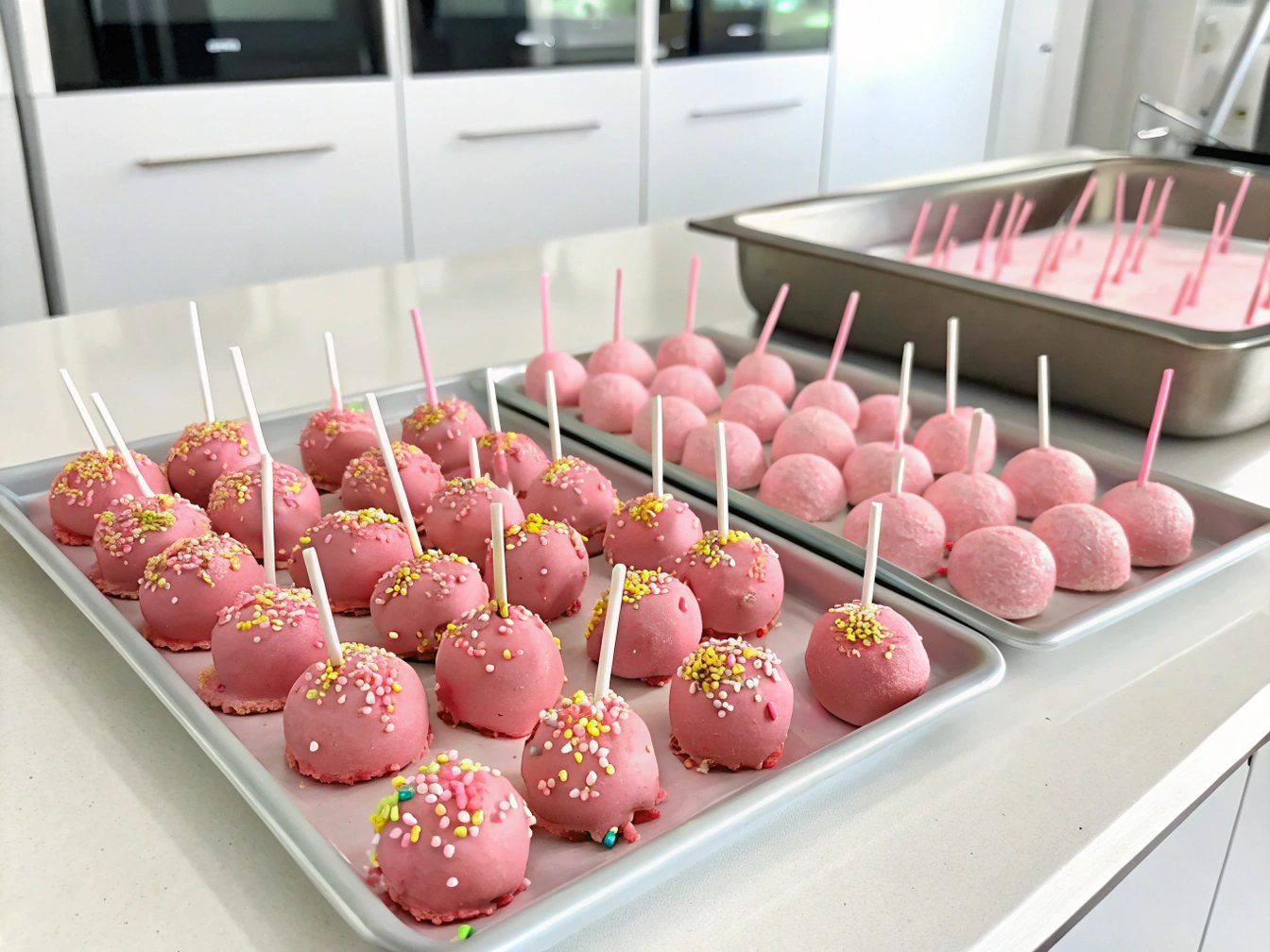 Cake Pops Panthère Rose au Thermomix