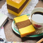 Gâteau tricolore aux jaunes d’œufs avec Thermomix